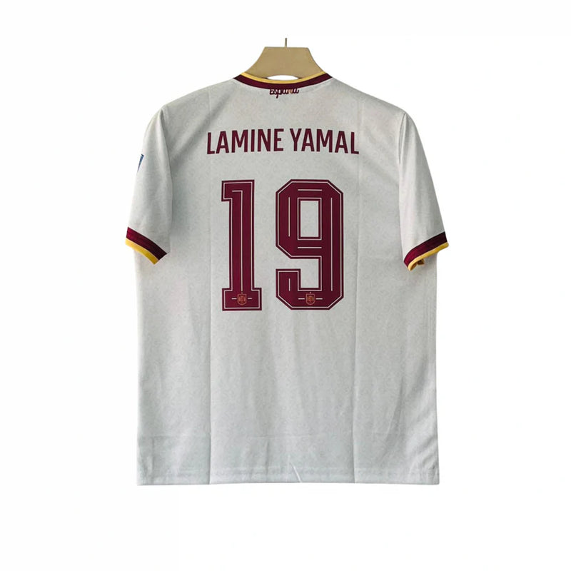 19 Yamal Spain 2026 Away Embroidery Print Logo Jersey - Unisex
