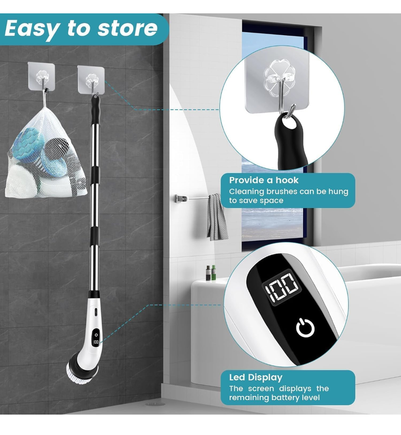 Electric spin scrubber