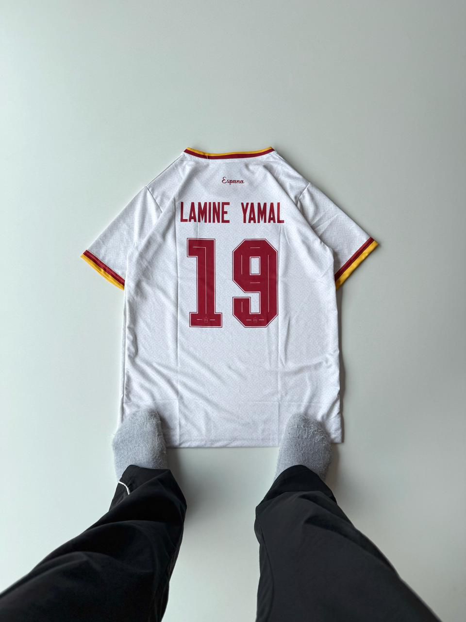 19 Yamal Spain 2026 Away Embroidery Print Logo Jersey - Unisex